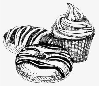 Pastry Black And White, HD Png Download, Transparent PNG