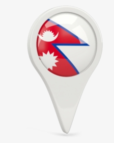 Round Pin Icon - Nepal Flag Png Icon, Transparent Png, Transparent PNG