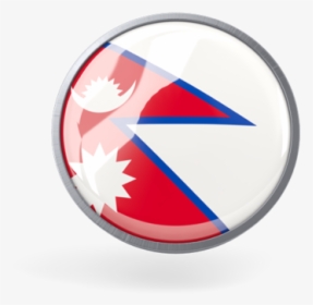 Metal Framed Round Icon - Logo For Flag Nepal, HD Png Download, Transparent PNG