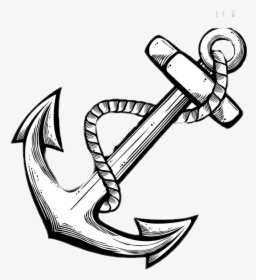 Anchor Clip Art Black And White - Easy Black And White Drawings, HD Png Download, Transparent PNG
