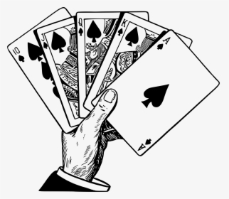 Line Art,recreation,art - Playing Cards Line Art, HD Png Download, Transparent PNG