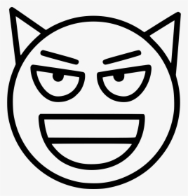 Devil - Smiley Face With Horns, HD Png Download, Transparent PNG