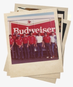 Polaroid Of Heimark Employees And Budweiser - Vintage Polaroid Image Png, Transparent Png, Transparent PNG