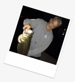 Man Holding A Fish He Caught Fishing In Our Pond - Picture Frame, HD Png Download, Transparent PNG