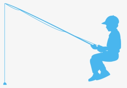 Fishing Boy Silhouette, HD Png Download, Transparent PNG