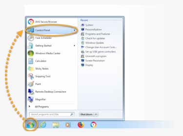 Windows 7 Start Menu, HD Png Download, Transparent PNG