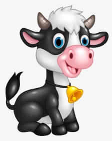 Cute Cow Cartoon Clipart - Cute Cow Cartoon Png, Transparent Png, Transparent PNG