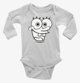 New Long Sleeve Baby Bodysuit Spongebob Face Size Nb - Infant Bodysuit, HD Png Download, Transparent PNG