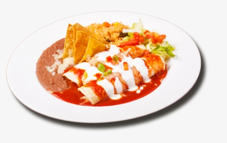 Chicken Or Beef Fajita Enchiladas - Mexican Food Plate Png, Transparent Png, Transparent PNG