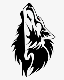Gray Wolf Tattoo Ink Tribe Drawing - Tribal Howling Wolf Tattoo, HD Png Download, Transparent PNG