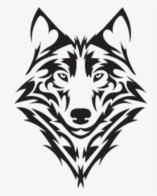 Wolf Head Tribal Tattoo, HD Png Download, Transparent PNG