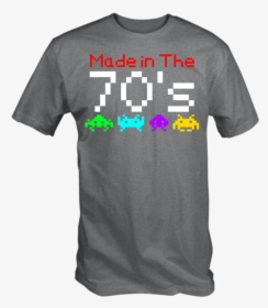 6tn Made In The 70s Space Invader Graphics Retro 8 - Active Shirt, HD Png Download, Transparent PNG