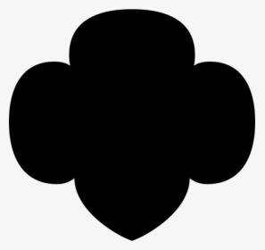 Girl Scout Trefoil-black - Girl Scout Logo, HD Png Download, Transparent PNG