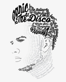 Every Panic Song Put Together Into Brendon Urie S Face - Panic At The Disco Coloring Page, HD Png Download, Transparent PNG
