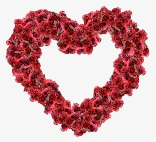 Heart, Png, Love, Valentine, Scrapbooking, Creation - Heart Made Of Flowers Png, Transparent Png, Transparent PNG