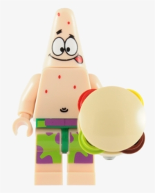Lego Patrick Minifigure With Krabby Patty - Lego Patrick, HD Png Download, Transparent PNG