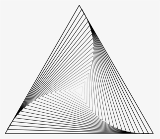 Geometry, Triangles, Curved, Shape - Ilusion Optica Con Triangulos, HD Png Download, Transparent PNG