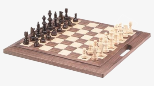 Classic Folding Chess Set - Wooden Chess Board Large, HD Png Download, Transparent PNG