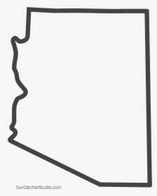 Free Arizona Outline With Home On Border, Cricut Or - Printable Arizona State Outline, HD Png Download, Transparent PNG