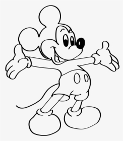 Mickey Mouse Hands Lineart - Drawings Of Cartoon Mickey Mouse, HD Png Download, Transparent PNG