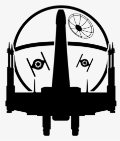 X Wing Miniatures Game X Wing Starfighter Clip Art - X Wing Silhouette Png, Transparent Png, Transparent PNG