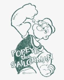 Popeye Spinach Strong Women S T-shirt - Doodle, HD Png Download, Transparent PNG