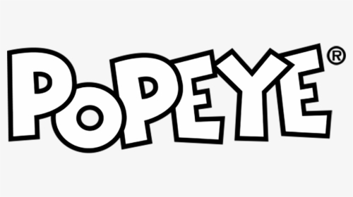 Popeye Logo Black And White , Png Download - Popeye Logo Black And White, Transparent Png, Transparent PNG