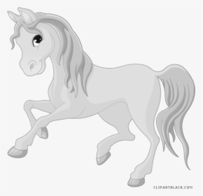 Horse Animal Free Black White Clipart Images Clipartblack - Big Horse  Cartoon, HD Png Download , Transparent Png Image - PNGitem
