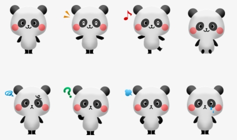 Kawaii Panda, Kawaii, Bear, Panda, Cute, White, China - Giant Panda, HD Png Download, Transparent PNG