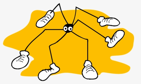 Spider, Yellow, Background, Long, Legs, Arachnid - Cartoon Daddy Long Legs, HD Png Download, Transparent PNG