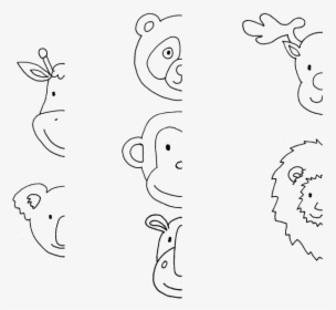 Animal, Head, Coloring Book, Giraffe, Koala, Panda - Line Art, HD Png Download, Transparent PNG