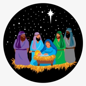Nativity Scene Circle, HD Png Download, Transparent PNG