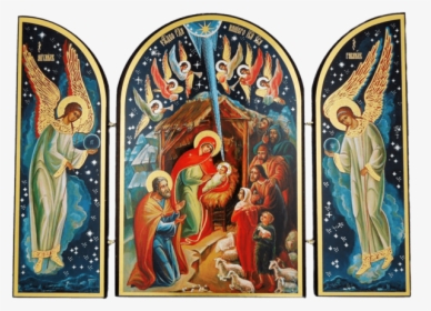 Nativity Scene Triptych - Nativity Triptych Icon, HD Png Download, Transparent PNG
