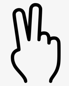 Number 2 Finger Icon, HD Png Download, Transparent PNG