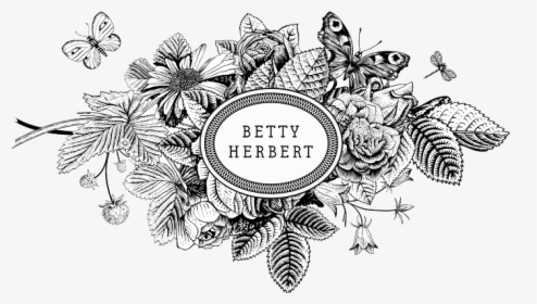 Betty Herbert - Flowers Png Vector Vintage, Transparent Png, Transparent PNG