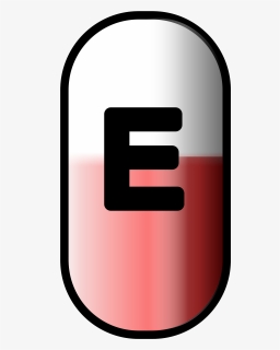 White Red E Pill Svg Clip Arts - Clip Art, HD Png Download, Transparent PNG
