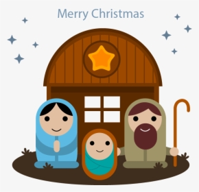 Christ Of Scene Illustration Jesus Nativity Redeemer - Graphic Design Nativity, HD Png Download, Transparent PNG