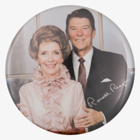 Nancy And Ronald Reagan Color Portrait Political Button - Ronald And Nancy Reagan, HD Png Download, Transparent PNG