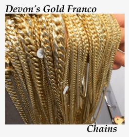 Gold Franco Chains Devon - Chain, HD Png Download, Transparent PNG