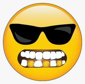 #smiley #hiphop #grillz - Smiley Face With Grillz, HD Png Download, Transparent PNG