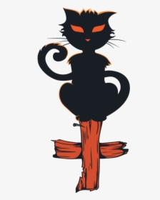 Halloween Cat Png Image File - Illustration, Transparent Png, Transparent PNG