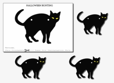 Transparent Halloween Black Cat Png - Halloween Cat No Background Png, Png Download, Transparent PNG