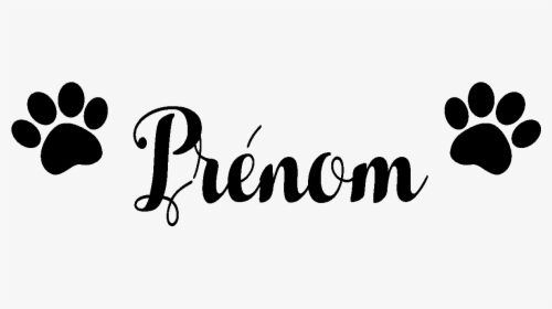 Sticker Pattes De Chien Ambiance Sticker Pet Name Paws - Calligraphy, HD Png Download, Transparent PNG