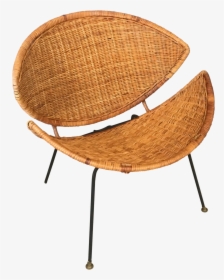 Clam Shell Wicker And Rattan Chair On Chairish - Chair, HD Png Download, Transparent PNG