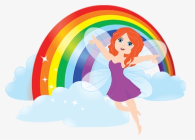 Purple Fairy With Rainbow - Arc Enciel Arc En Ciel, HD Png Download, Transparent PNG