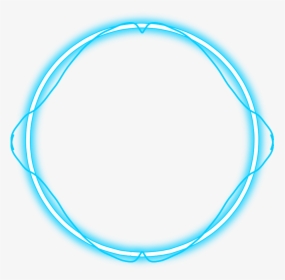 Neon Round Blue Freetoedit Circle Frame Border Geometri - Blue Neon Circle Png, Transparent Png, Transparent PNG