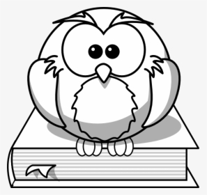 Owl Reading Clip Art Black And White, HD Png Download, Transparent PNG
