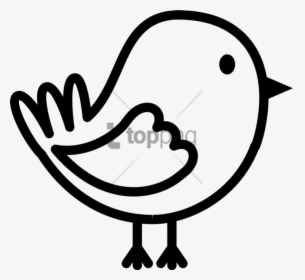 Rubber Stamp Stick Figure - Outline Image Of Bird, HD Png Download, Transparent PNG