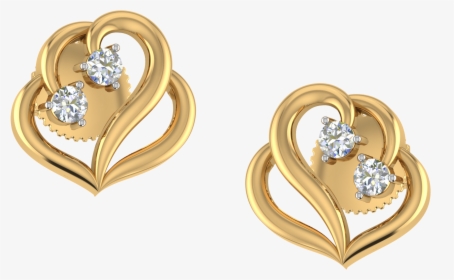 Earrings Diamond Gold Png, Transparent Png, Transparent PNG