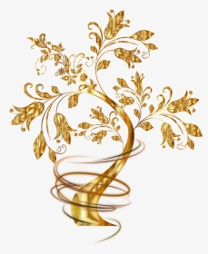 #gold #golden #tree #trees #swirl #swirls #fantasy, HD Png Download, Transparent PNG